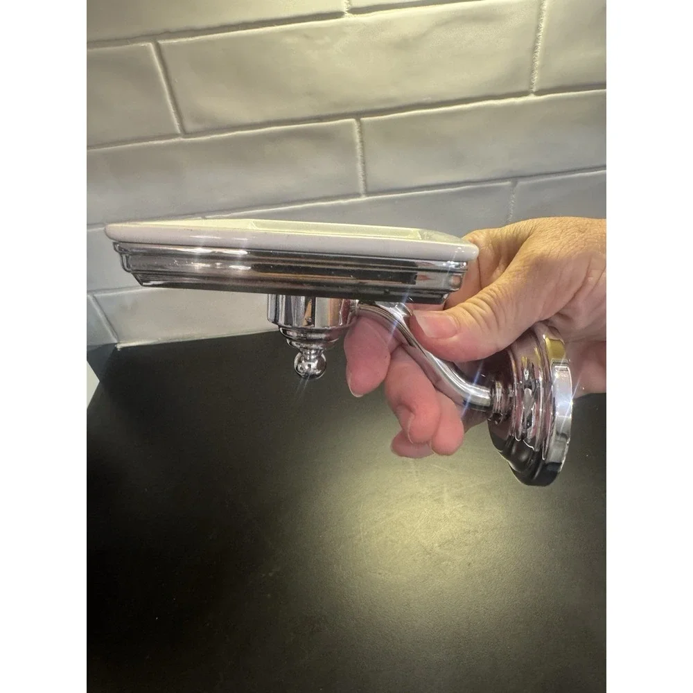 Pottery Barn Wall Mounted Soap Dish  Polished Chrome-hardware‎ Not Included